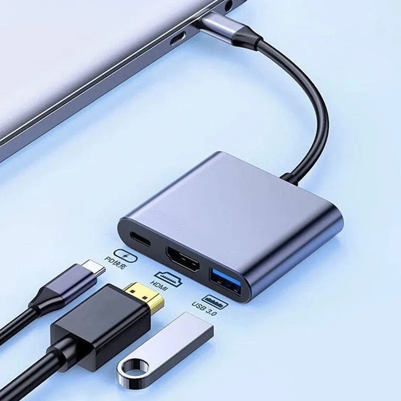Usb C To Hdmi - USB C HUB 3in1 Type C