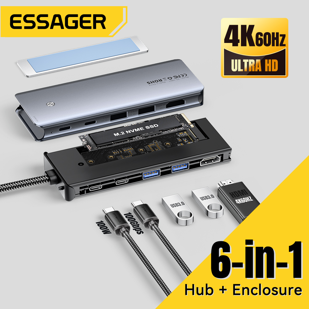 Usb C To Hdmi - Essager USB C Hub With M.2