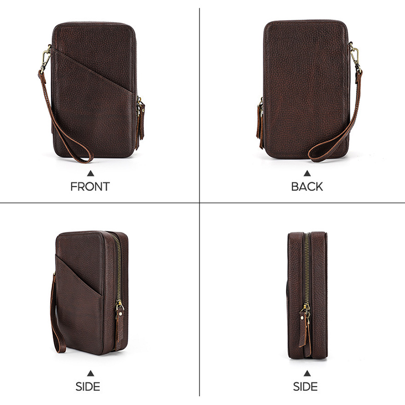 Vintage Brown Genuine Cowhide  - Tech Accessories Travel 评论和价格
