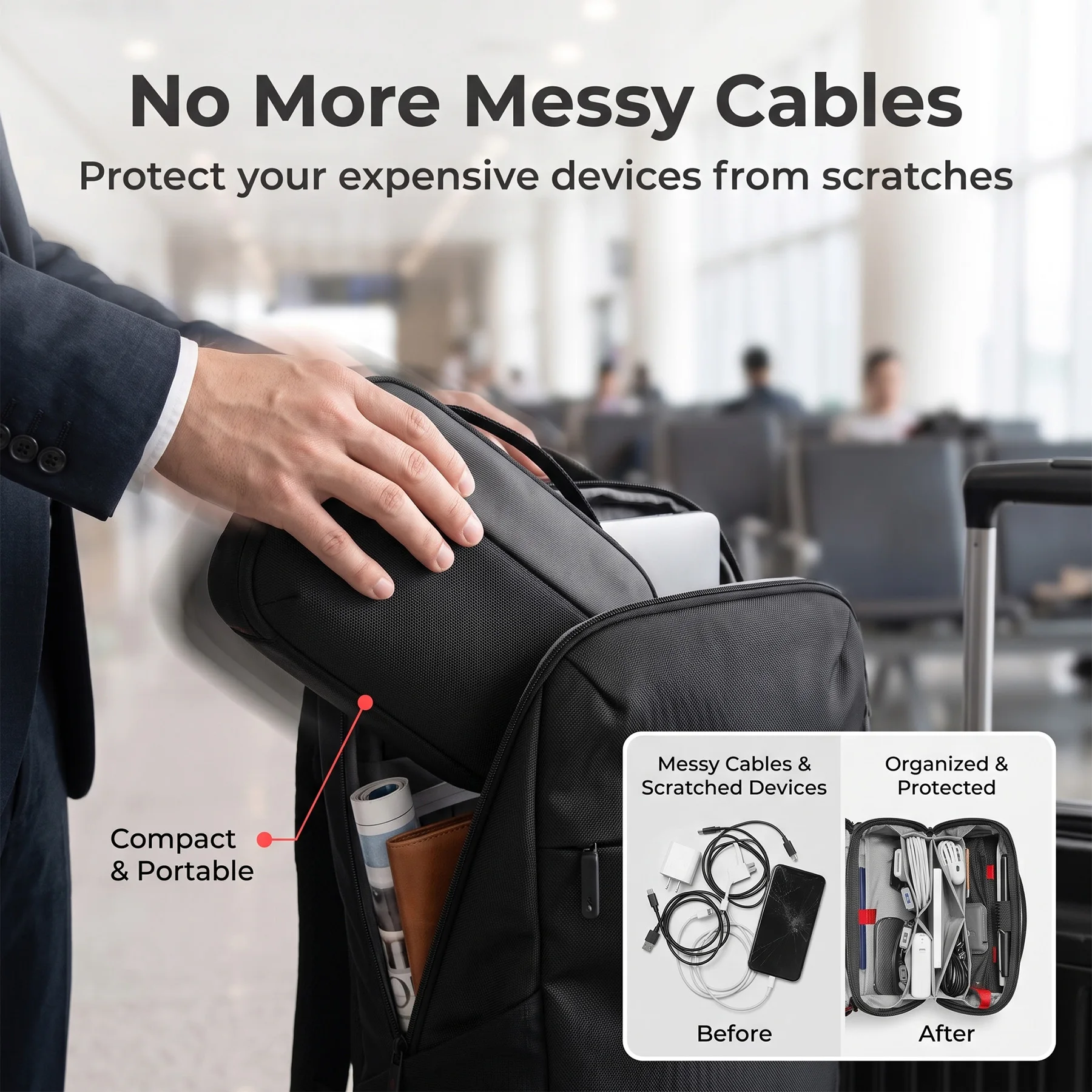 Travel Tech Organizer Pouch, W - Tech Accessories Travel 评论和价格