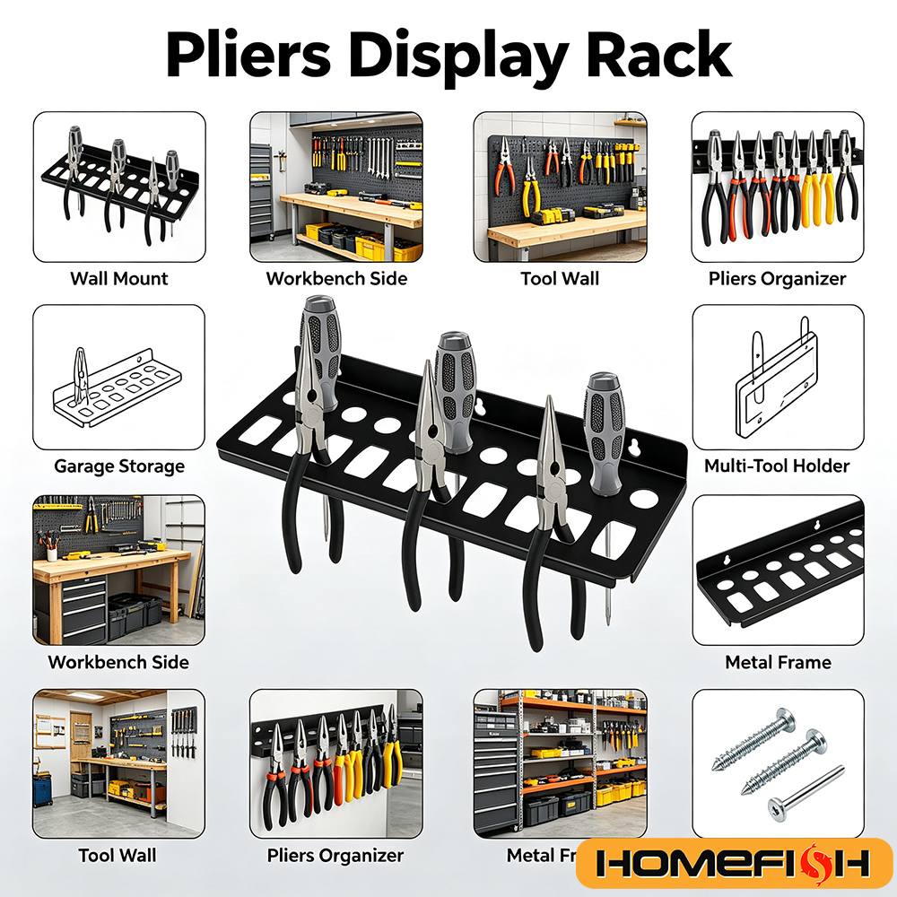 Wall Mount Tool Organizer Rack - Tech Accessories Holder 评论和价格