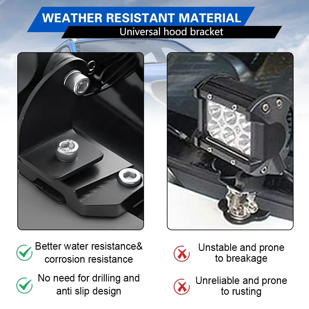 Universal 2Pcs Hood Mount Ligh - Tech Accessories Holder 评论和价格