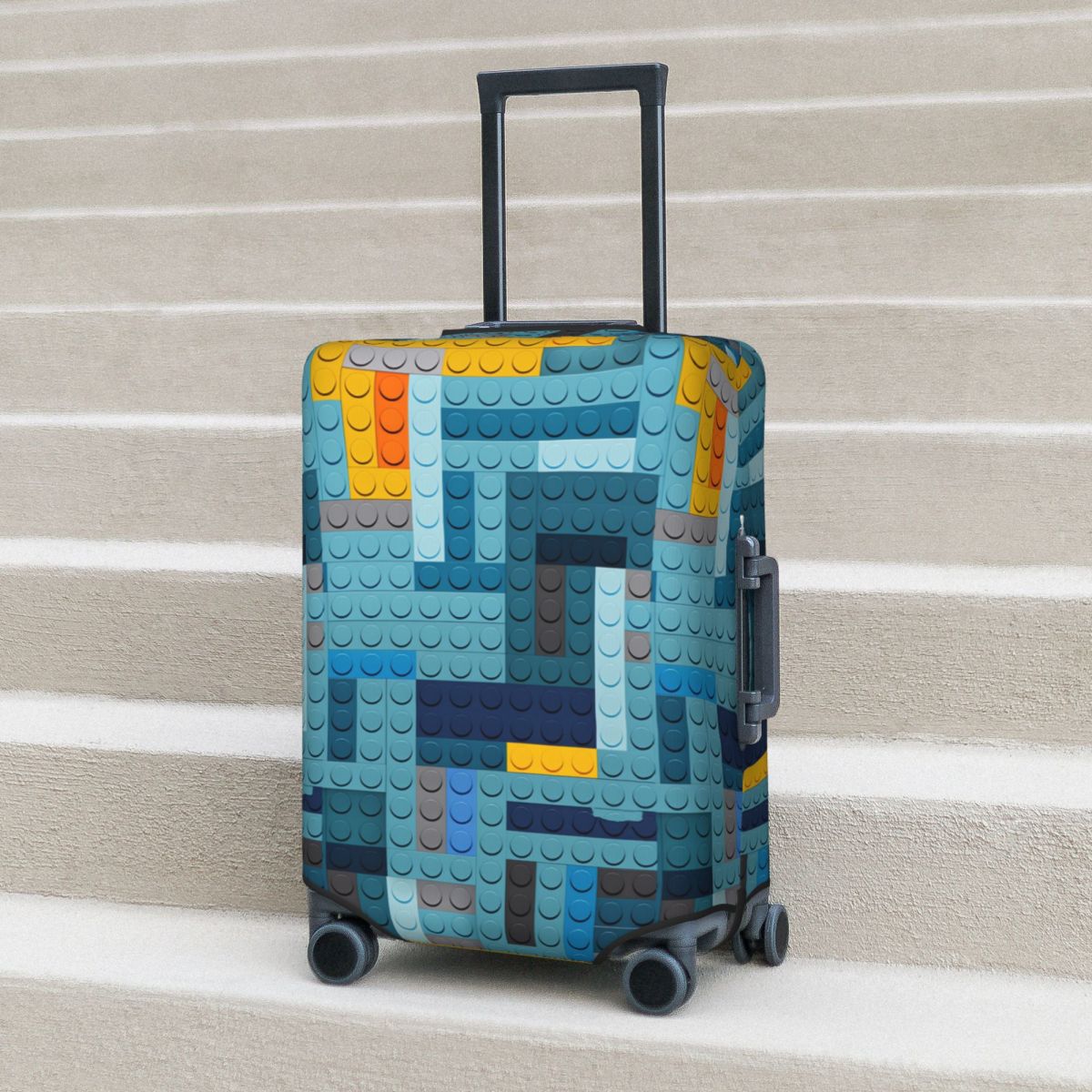 Blue Tech Pixel Building Block - Tech Accessories Travel 评论和价格