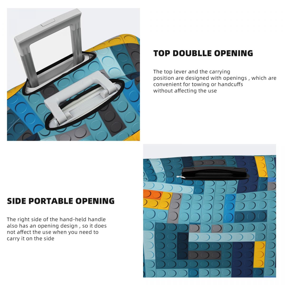 Blue Tech Pixel Building Block - Tech Accessories Travel 评论和价格